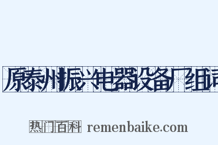 原泰州振兴电器设备厂组词是什么意思的图片